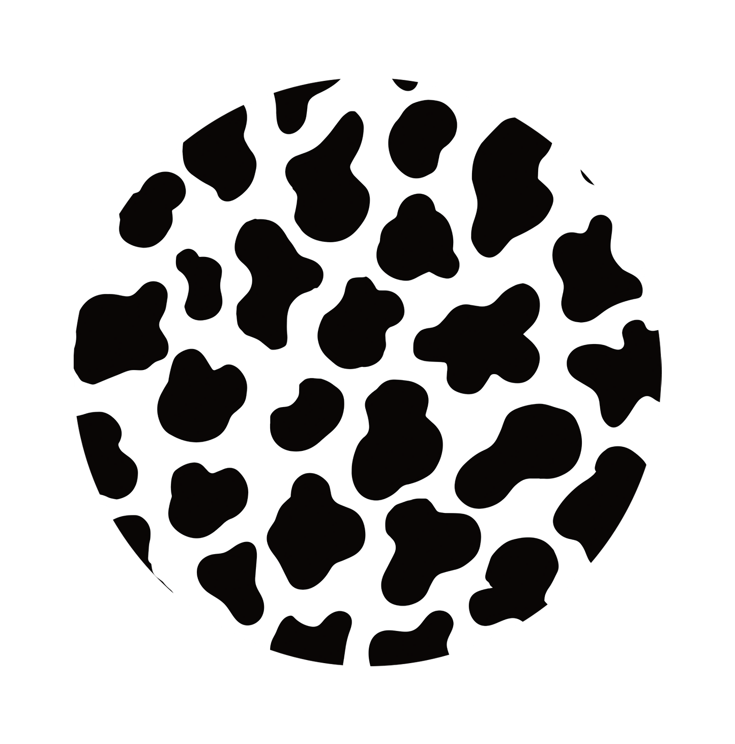Cow print in black