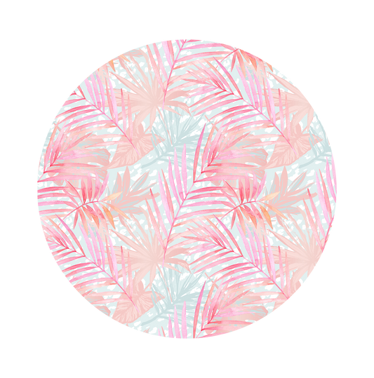 Pink palm leaf