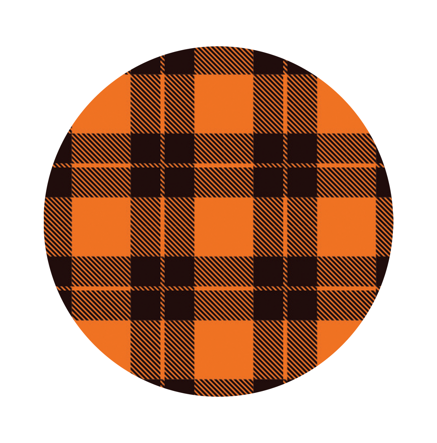 Orange and black plaid