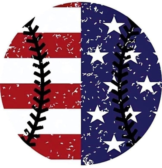 Baseball american flag